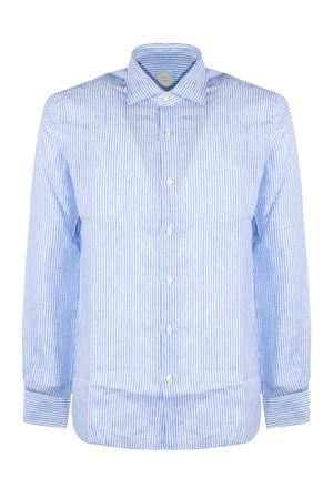 Light blue linen shirt 120% LINO | 33AL2M19O5000G460710106